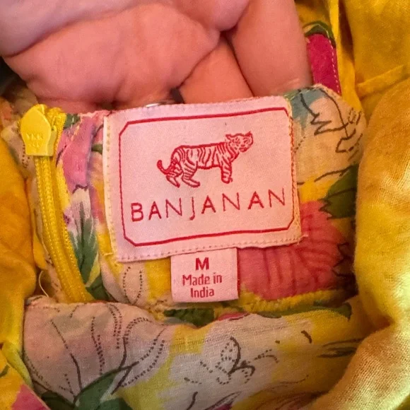 Banjanan Yellow and Pink Floral Midi Dress - Picture 2 of 5